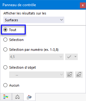 Restauration de la sélection dans le panneau de contrôle