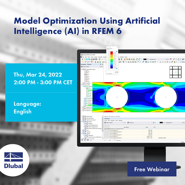 Optimisation de modèle à l'aide de l'intelligence artificielle (IA) dans RFEM 6