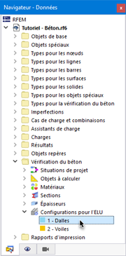 Configurations de calcul pour l'ELU