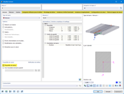 Propriétés de calcul activées pour la retombée de poutre