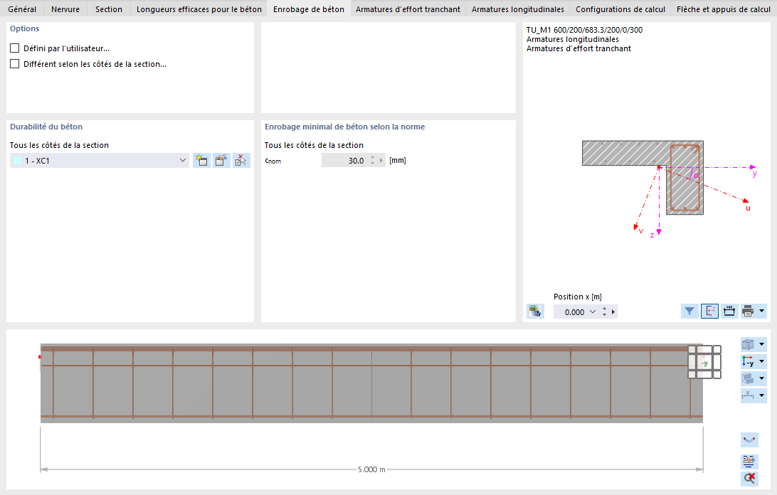 Vérification de l'enrobage de béton