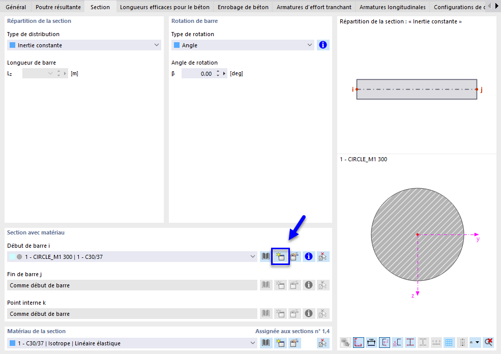 Définition d'une nouvelle section