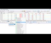 Menu contextuel pour les onglets du tableau