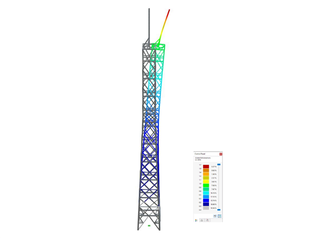 Analyse modale de la structure d'un pylône