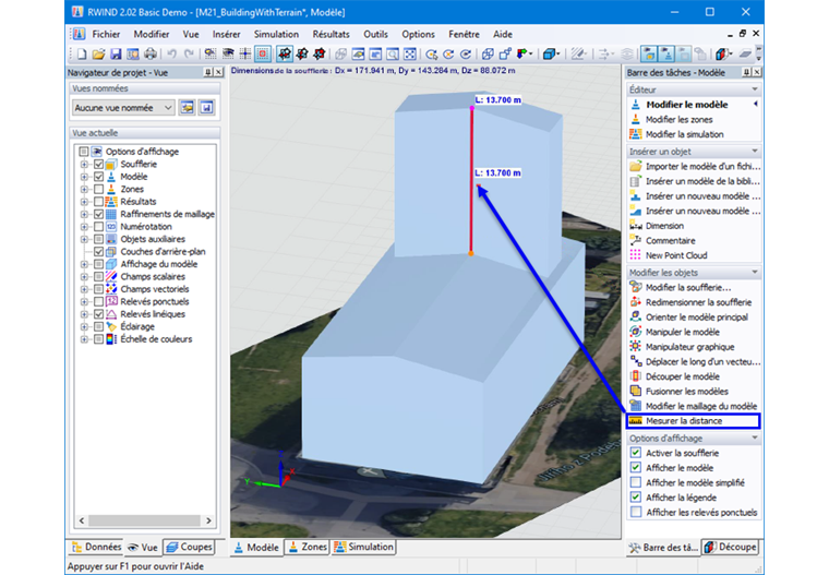 Outil graphique, Mesurer la distance