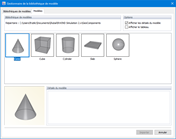 Gestionnaire de la bibliothèque de modèle, Modèles