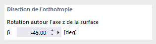 Ajuster la direction de l'orthotropie