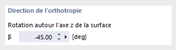 Ajuster la direction de l'orthotropie