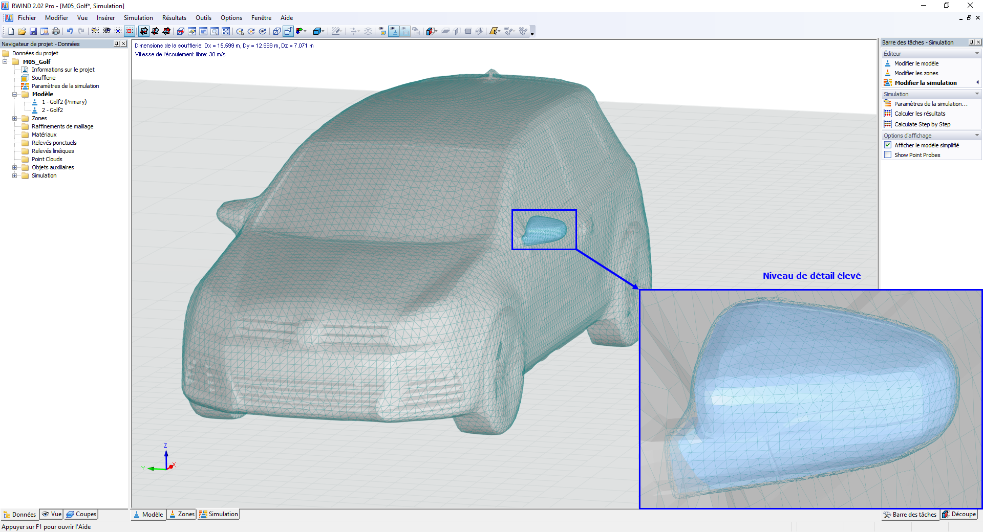 Modèle 2 avec niveau de détail élevé