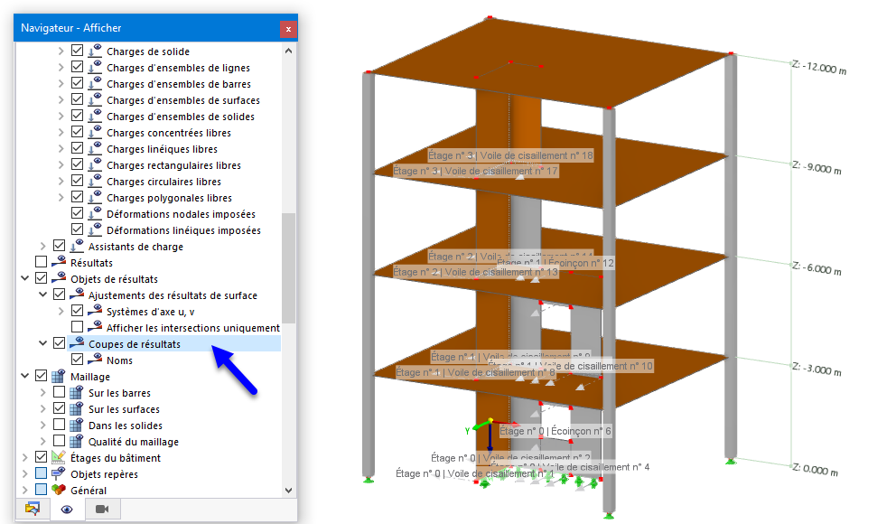 Activer et désactiver les coupes de résultats