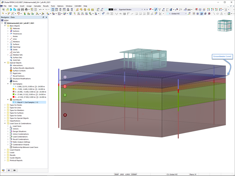Massif de sol généré