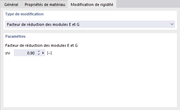 Ajustement de la rigidité du matériau