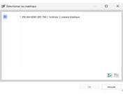 Sélectionner un matériau dans la boîte de dialogue
