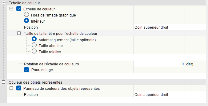 Ajuster l’échelle de couleurs pour l’impression graphique