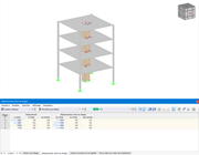 Tableau de résultats « Déplacements entre les étages »