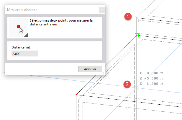 Mesurer la distance entre deux points