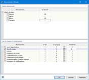 Décaler les numéros d’objets et de cas de charge