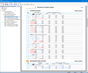 Rapport d'impression avec les données du modèle de bâtiment