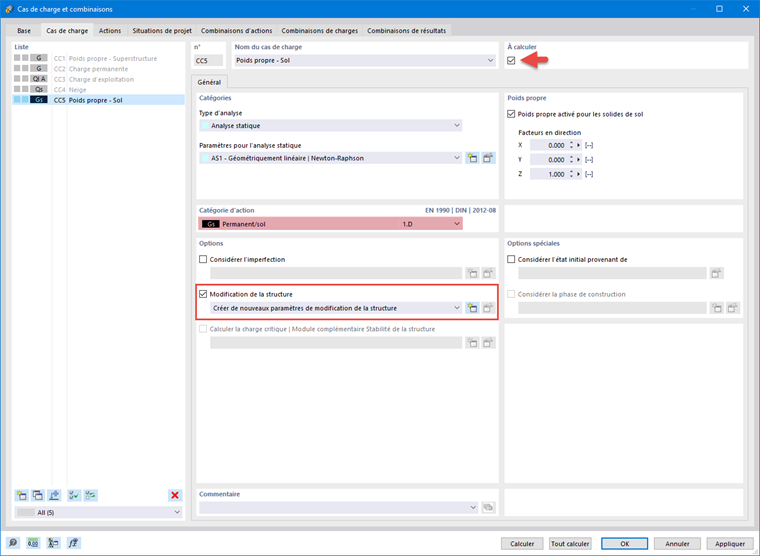 Poids propre du solide de sol