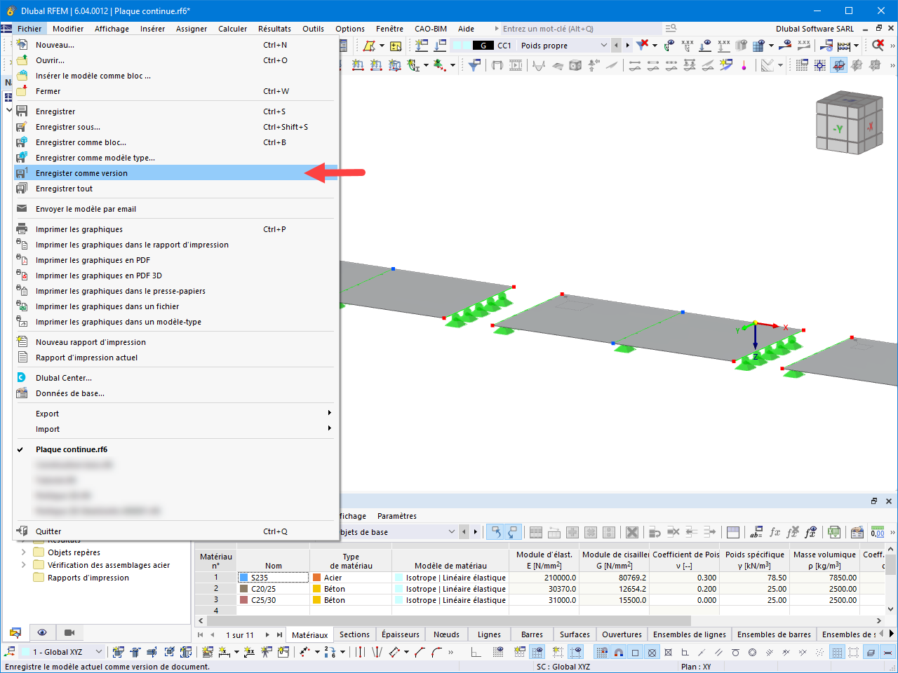 Fonctionnalité 002422 | Sauvegarder comme version