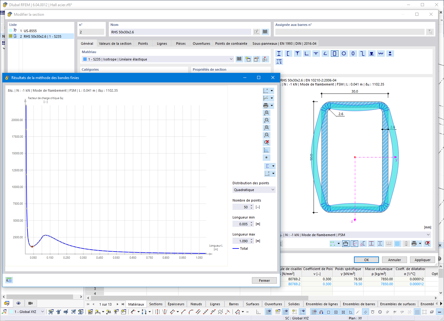 Fonctionnalité 002425 | Forme propre pour l'instabilité de forme
