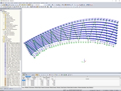 Modèle 3D de la structure de la façade dans RSTAB (© Huana Engineering Consulting (Beijing) Co., Ltd. (SuP Ingenieure GmbH)