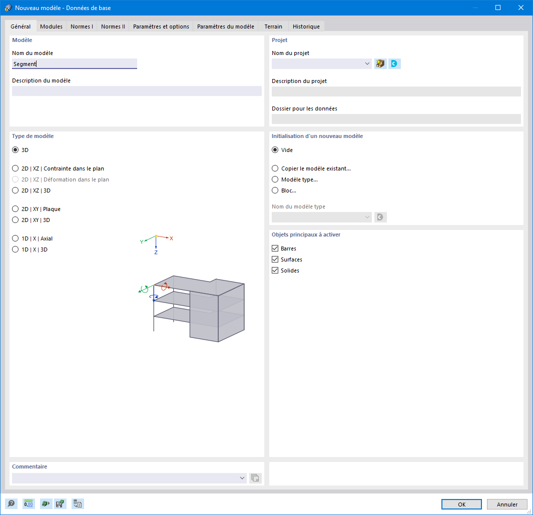 Création de modèle