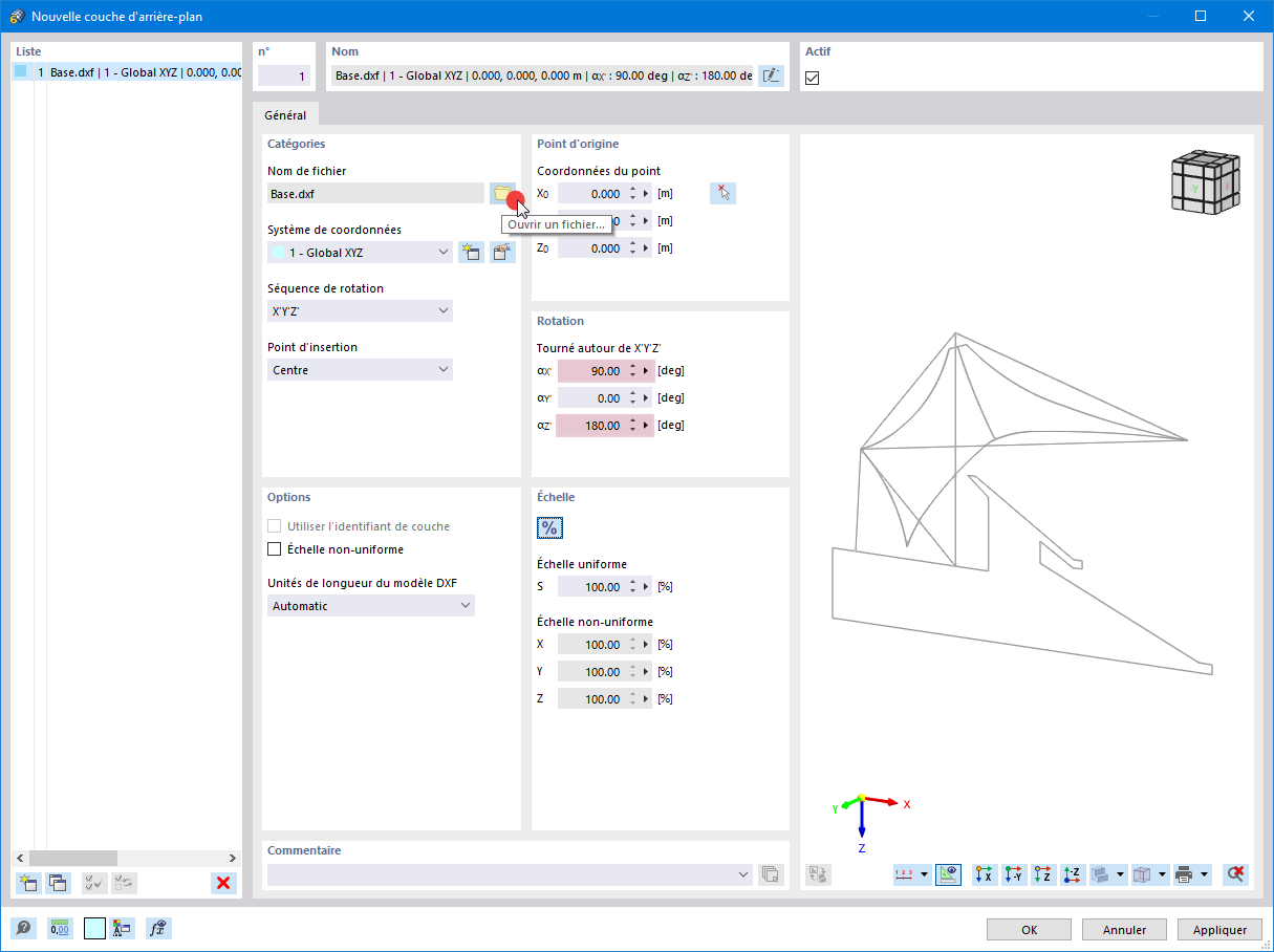 Nouvelle couche d'arrière-plan