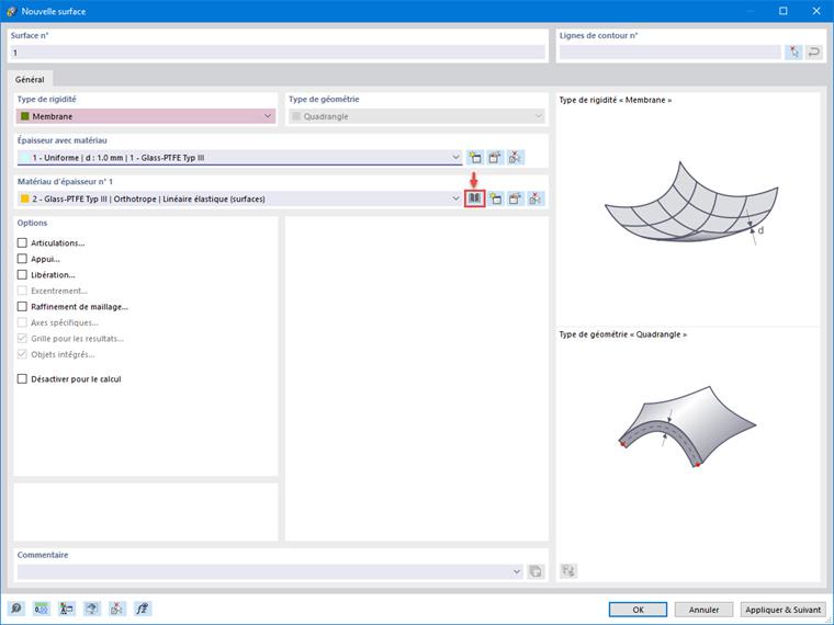 Nouvelle surface de type « Membrane »
