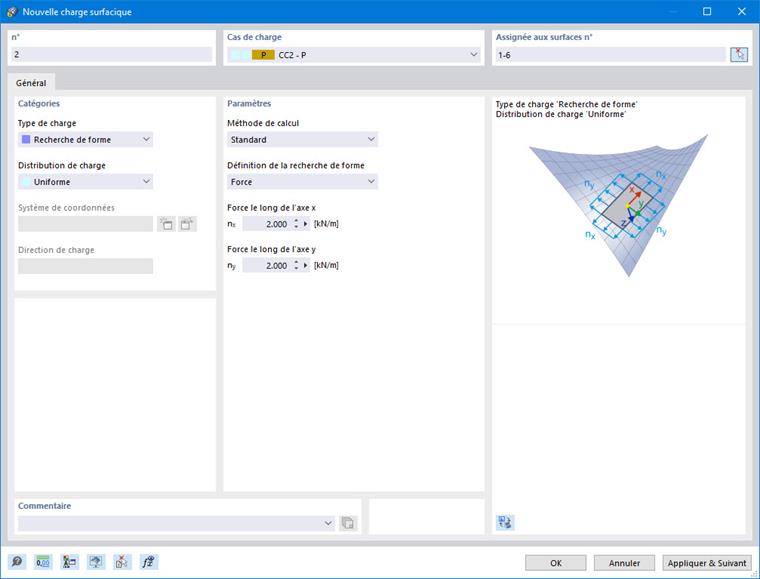 Nouvelle charge surfacique de type « Recherche de forme »