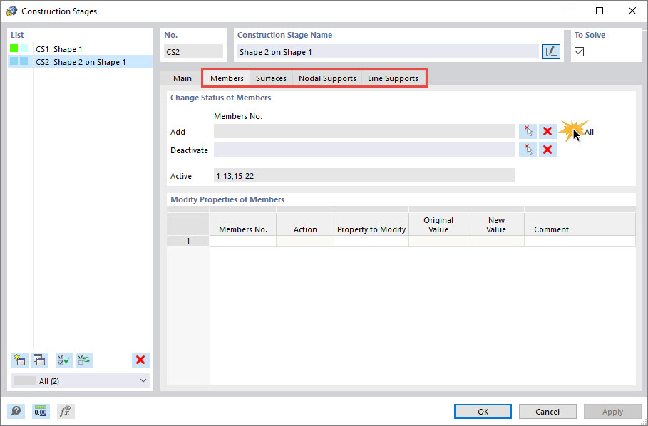 Ajouter toutes les barres