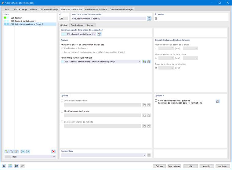 Phase de construction « Calcul structurel sur la Forme 2 »