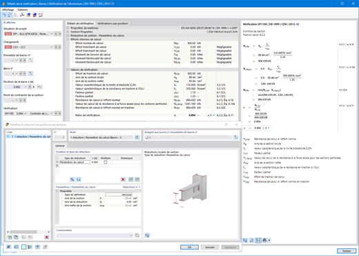 Analyse des assemblages métalliques soumis à une traction en présence de surfaces de section réduites par des trous de boulons