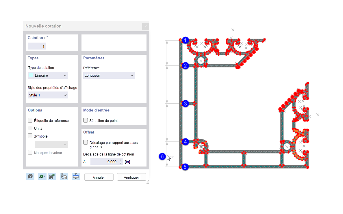 Définir de nouvelles cotations graphiquement