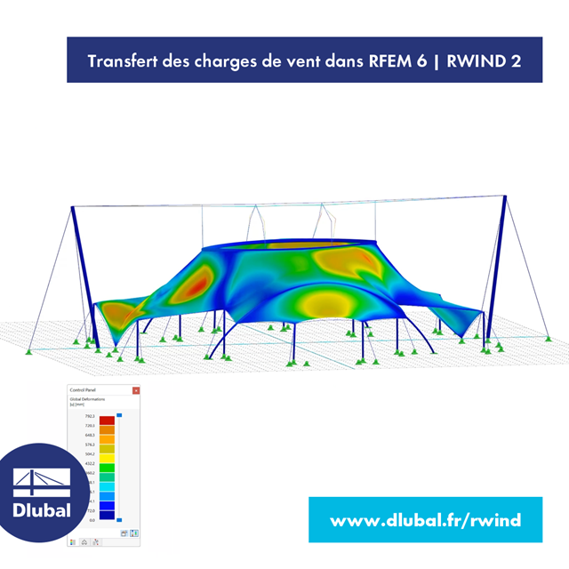 Transfert des charges de vent dans RFEM 6 | RWIND 2