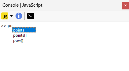 Autocomplétion des commandes dans la console