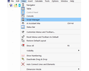 Fonction du menu « Gestionnaire de scripts »