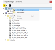 Créer un nouveau script dans le gestionnaire de scripts