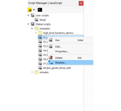Renommer le script dans le « Gestionnaire de scripts »