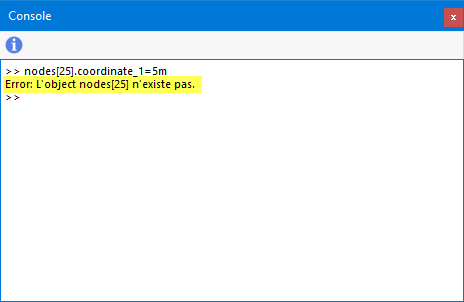 Message d’erreur dans la console
