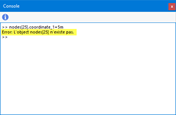 Message d’erreur dans la console