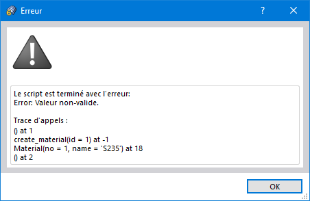 Erreur de script