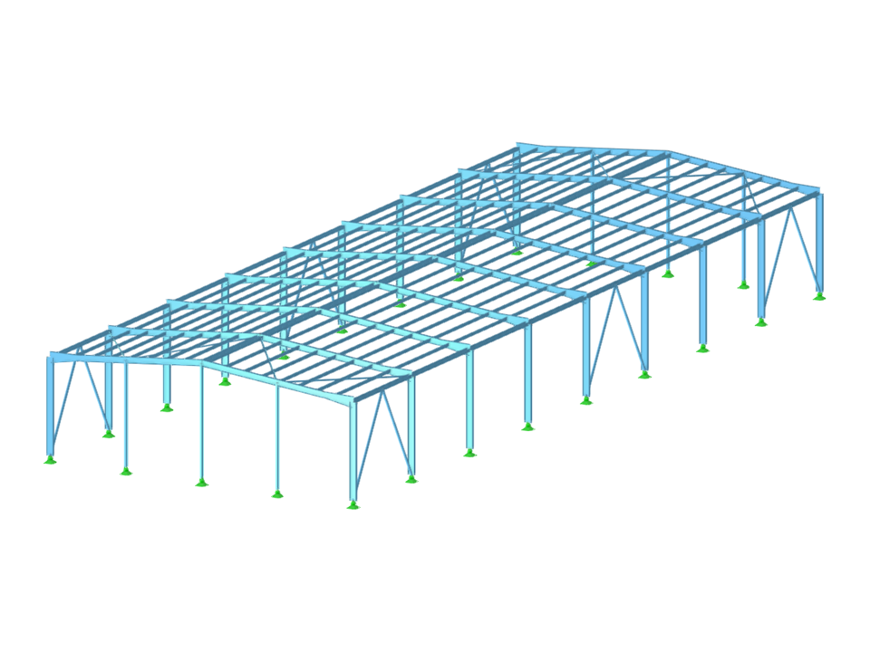 GT 000457 | Étude d'un bâtiment en acier composé d'éléments en PRS à section variable et section formée à froid selon l'Eurocode 3 (Étude comparative avec un bâtiment conventionnel en section laminée)