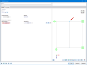 Distance entre le nœud n° 5 et le nœud de départ de la barre n° 2