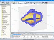 Coupe du modèle 3D de la cornue dans RFEM (©ATI COM)
