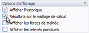 Options d’affichage, résultats sur maillage de calcul