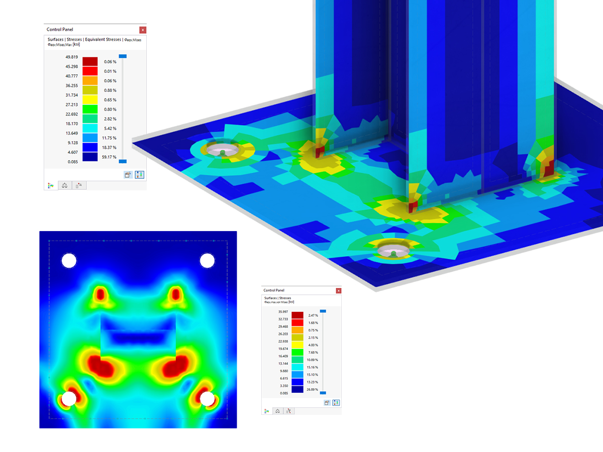 Analyse statique des surfaces et des barres