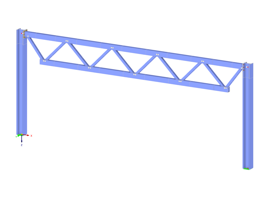 Poutres treillis constituées de profilés creux rectangulaires