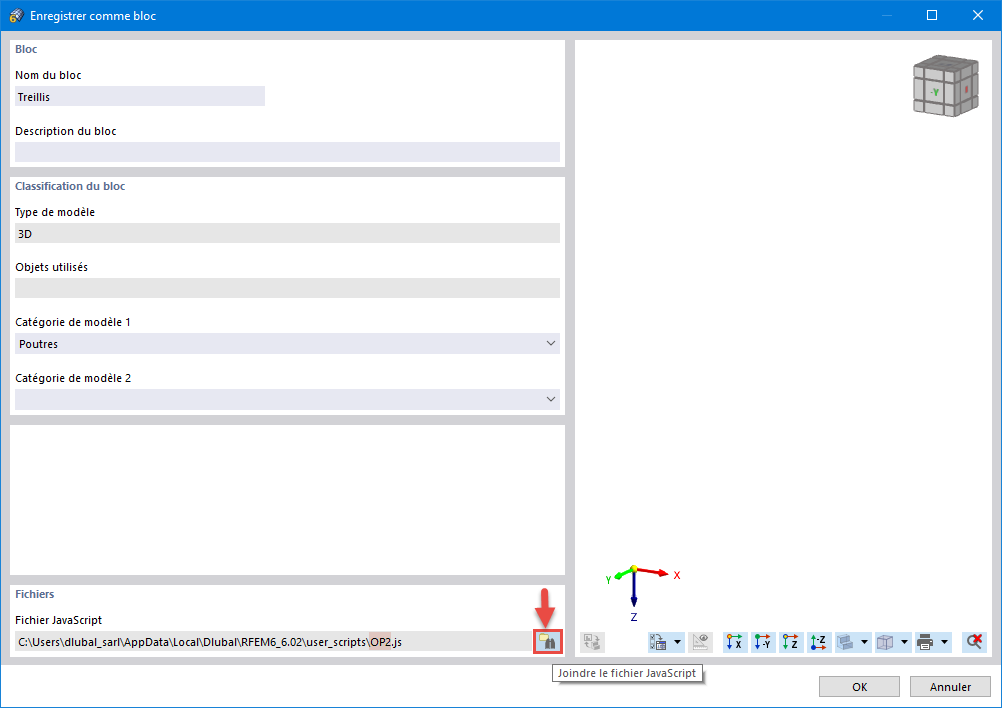 Joindre le fichier JavaScript
