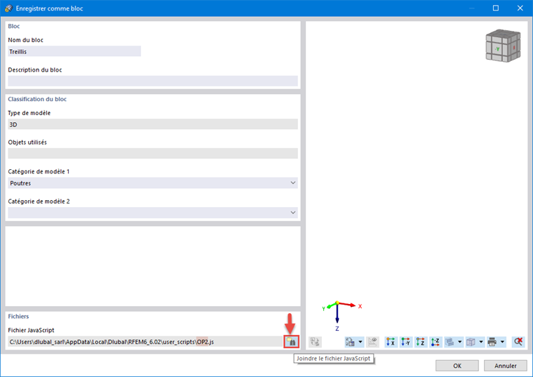 Joindre le fichier JavaScript